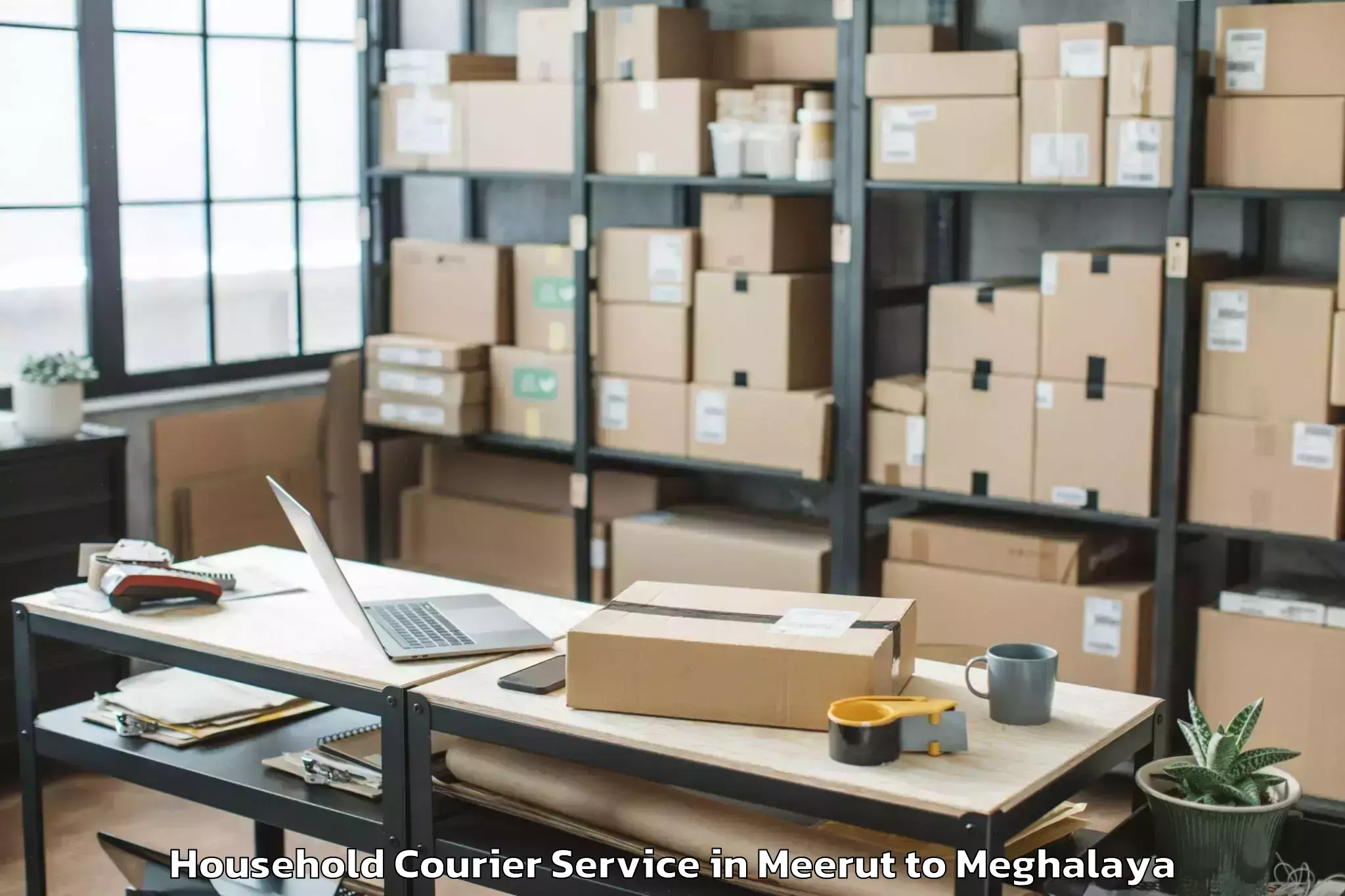 Book Meerut to Icfai University Meghalaya Tur Household Courier